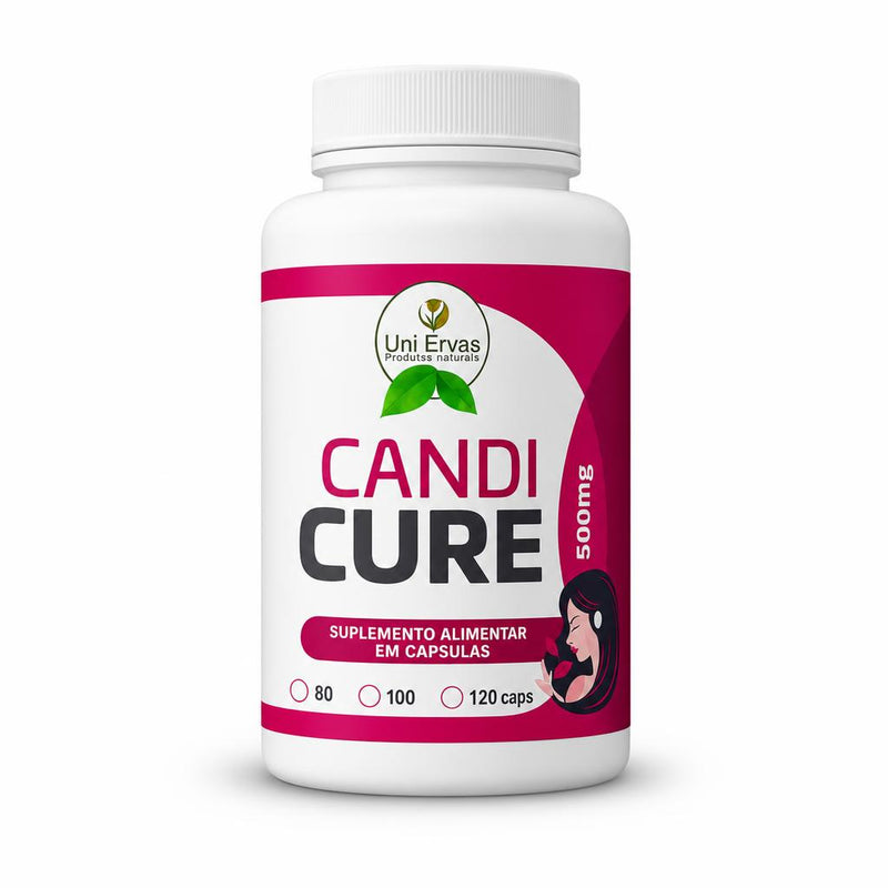 Frasco de Candi Cure de Uni Ervas, suplemento para el equilibrio íntimo femenino